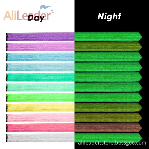 Glowing Synthetic Hair One Clip In Hair Extension